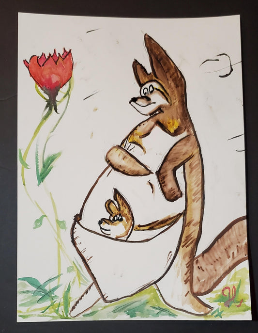 Kanga & Roo Watercolor Art Print – Winnie the Pooh Collection (11x15) - Hat and  Skull Art 