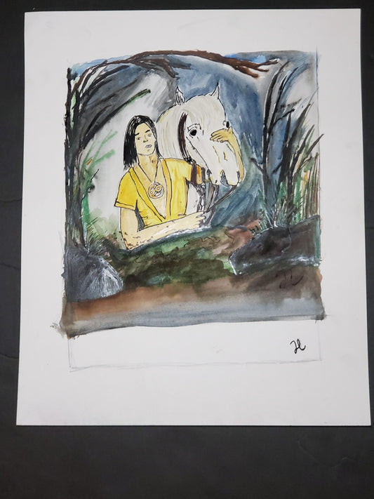 NeverEnding Story Fanart Print – 8x14 Watercolor of Atreyu & Artax by Hat - Hat and  Skull Art 
