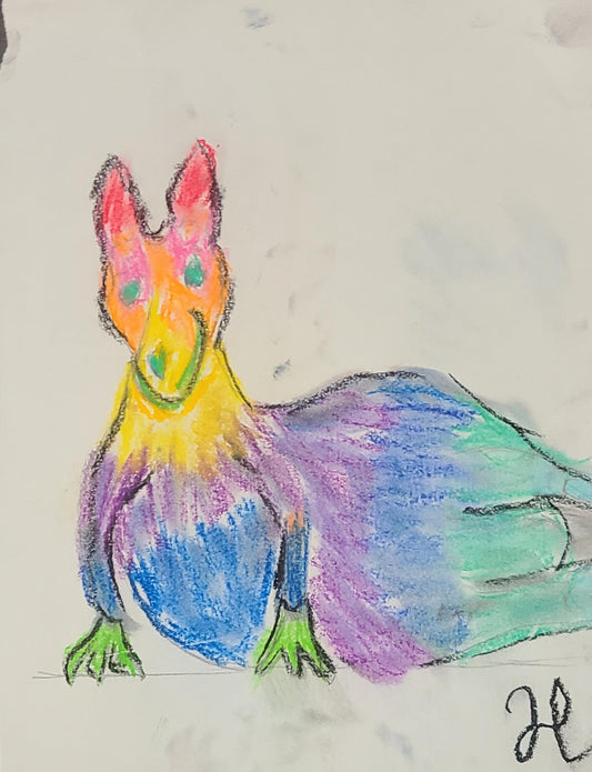 Rainbow Kangaroo Art Print – 8x10 Colored Pencil Illustration by Hat - Hat and  Skull Art 