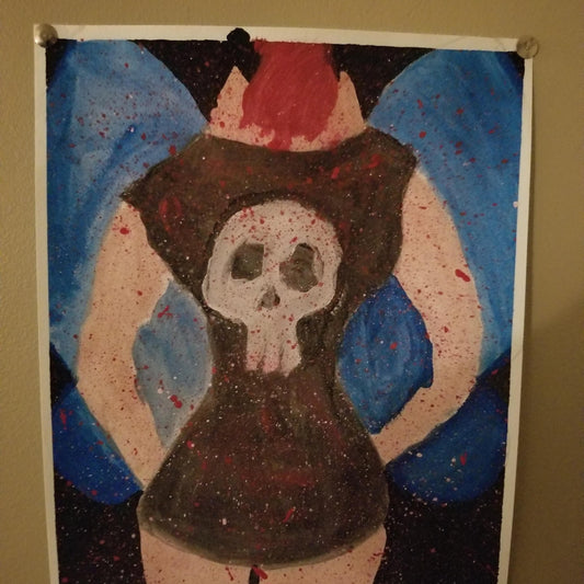 Salem the Nightmare Fairy – Dark Fantasy Acrylic Art on 11x15 Bristol by Hat & Skull - Hat and  Skull Art 